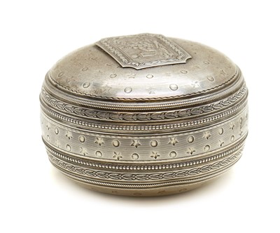 Lot 62 - A French silver box and cover