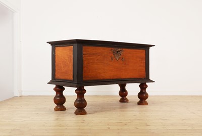 Lot 212 - A large satinwood and ebony chest