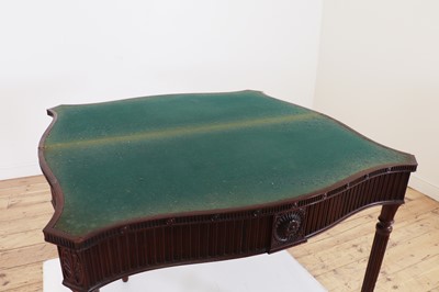 Lot 582 - A George III mahogany card table in the manner of Ince and Mayhew