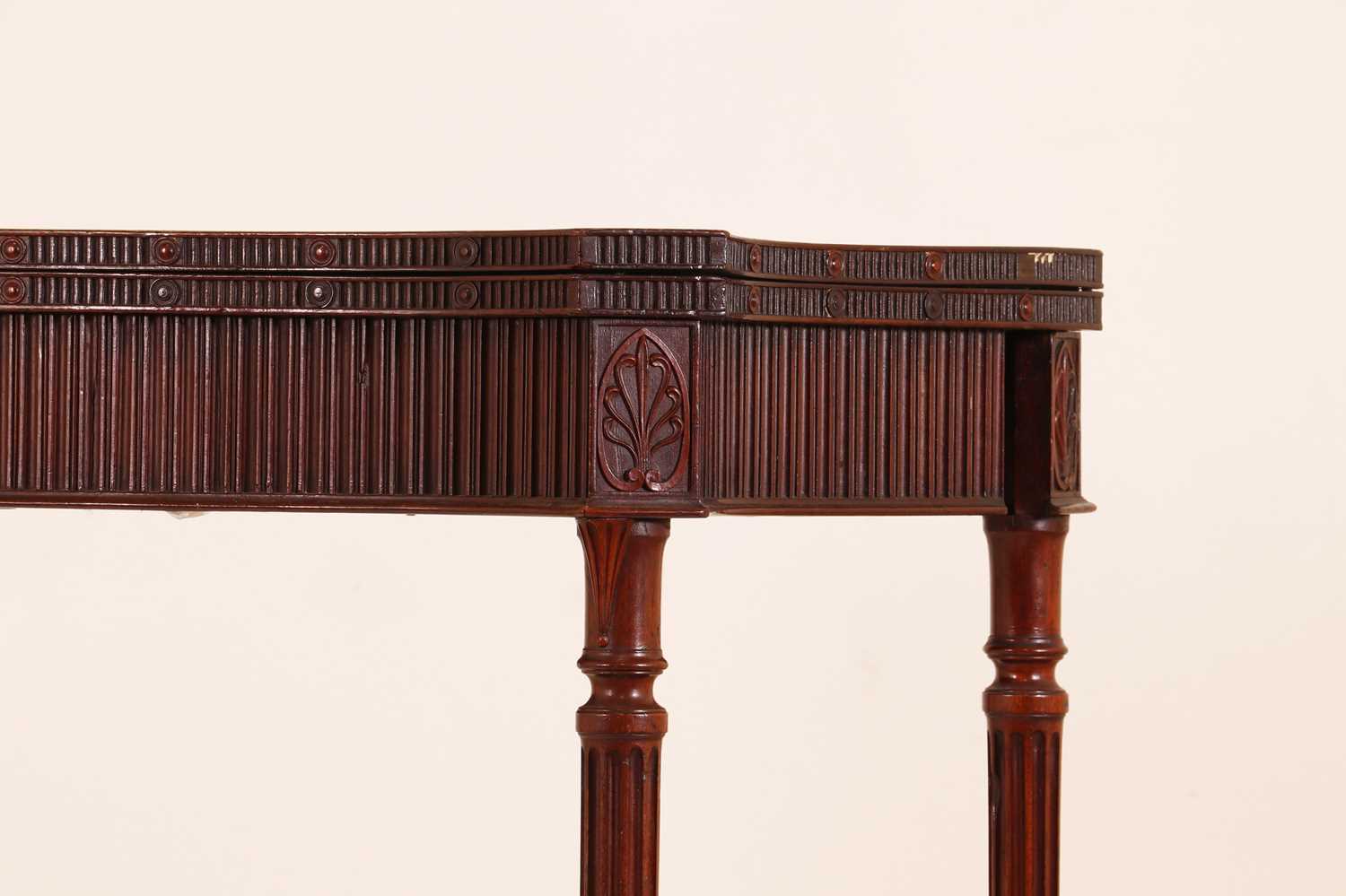 Lot 582 - A George III mahogany card table in the manner of Ince and Mayhew