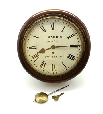 Lot 284 - A mahogany wall clock