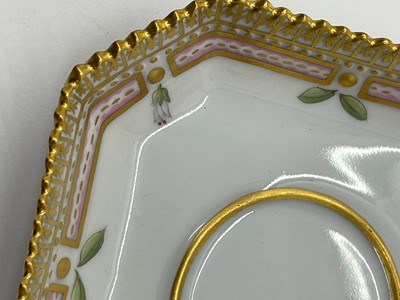 Lot 129 - A Royal Copenhagen 'Flora Danica' porcelain chocolate cup, cover and saucer
