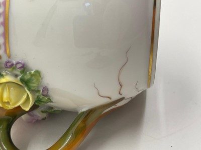 Lot 129 - A Royal Copenhagen 'Flora Danica' porcelain chocolate cup, cover and saucer