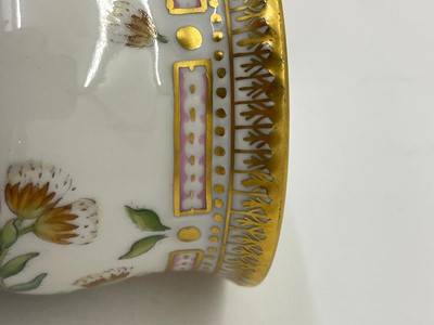 Lot 129 - A Royal Copenhagen 'Flora Danica' porcelain chocolate cup, cover and saucer