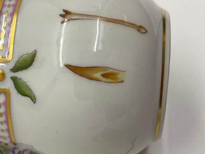 Lot 129 - A Royal Copenhagen 'Flora Danica' porcelain chocolate cup, cover and saucer