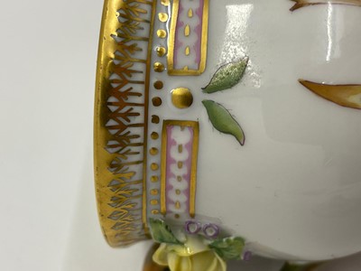 Lot 129 - A Royal Copenhagen 'Flora Danica' porcelain chocolate cup, cover and saucer