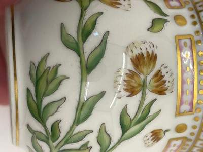 Lot 129 - A Royal Copenhagen 'Flora Danica' porcelain chocolate cup, cover and saucer