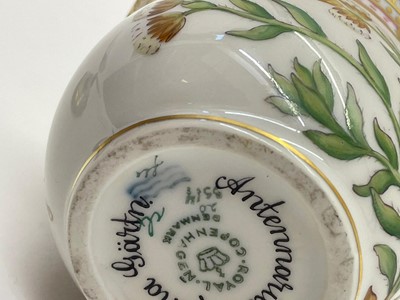 Lot 129 - A Royal Copenhagen 'Flora Danica' porcelain chocolate cup, cover and saucer
