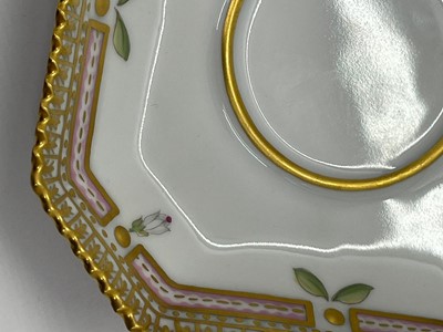 Lot 129 - A Royal Copenhagen 'Flora Danica' porcelain chocolate cup, cover and saucer