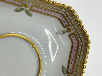 Lot 129 - A Royal Copenhagen 'Flora Danica' porcelain chocolate cup, cover and saucer