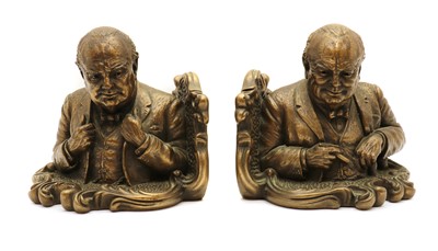 Lot 137 - A pair of Winston Churchill bookends