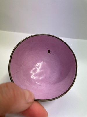 Lot 84 - A Chinese painted enamel tea bowl and tray