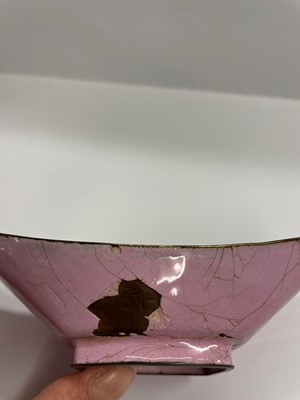 Lot 84 - A Chinese painted enamel tea bowl and tray