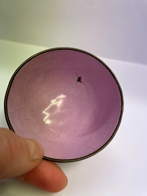 Lot 84 - A Chinese painted enamel tea bowl and tray