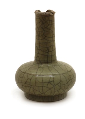 Lot 79 - A Chinese celadon glazed bottle vase