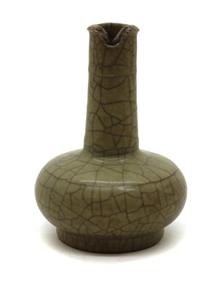 Lot 79 - A Chinese celadon glazed bottle vase