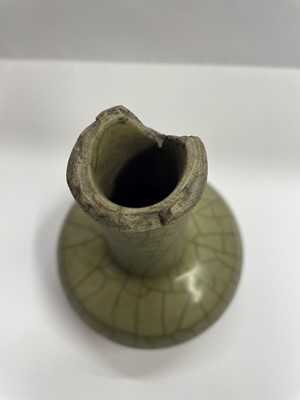 Lot 79 - A Chinese celadon glazed bottle vase