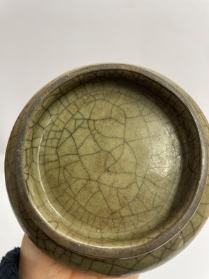 Lot 79 - A Chinese celadon glazed bottle vase