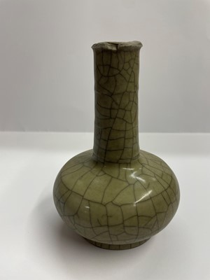 Lot 79 - A Chinese celadon glazed bottle vase