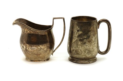 Lot 55 - A silver Christening mug