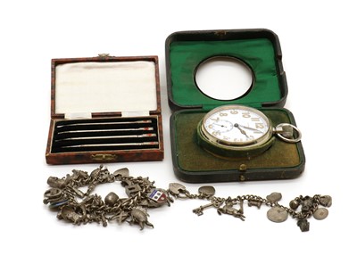 Lot 74 - A silver-plated farmers pocket watch