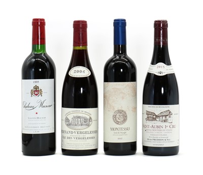 Lot 171 - A selection of red wines: Saint-Aubin, Dom Henri Prudhon & Fils, 2015 (1) and 3 various others