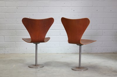 Lot 269 - A pair of Danish teak 'Butterfly' auditorium chairs