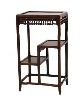 Lot 402 - A Chinese hardwood side table