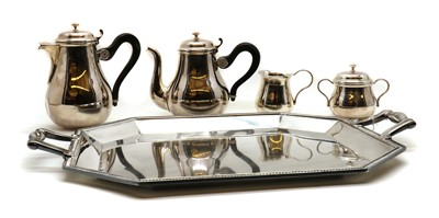 Lot 47 - A silver plated Christofle tea service