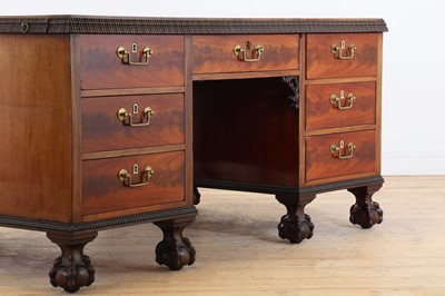 Lot 133 - A mahogany partners' desk