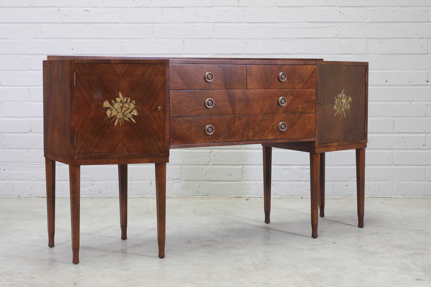 Lot 177 - An Art Deco mahogany and inlaid sideboard