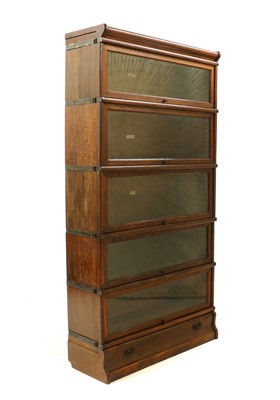 Lot 359 - An oak Globe Wernicke five-section bookcase