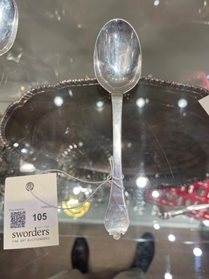 Lot 105 - A William III East Anglian provincial silver trefid spoon
