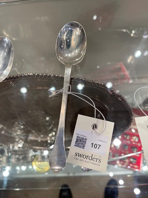 Lot 107 - A William III East Anglian provincial silver trefid spoon