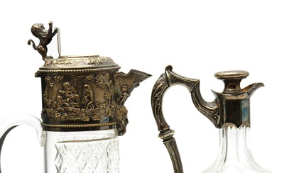 Lot 40 - A Victorian silver plated claret jug