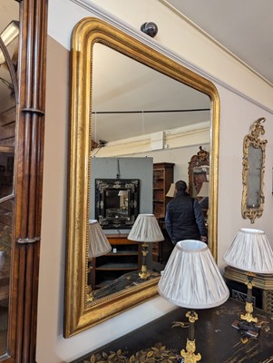 Lot 299 - A large giltwood overmantel mirror