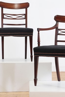 Lot 300 - A set of twelve George III mahogany dining chairs