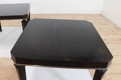 Lot 301 - A pair of ebonised occasional tables