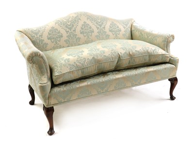 Lot 374 - A Queen Anne-style walnut settee