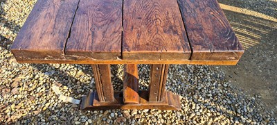 Lot 310 - An oak refectory table