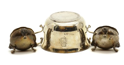 Lot 56 - A silver twin-handled sugar bowl