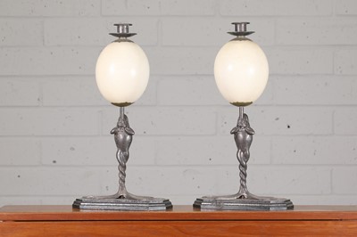 Lot 473 - An unusual pair of Anthony Redmile candlesticks