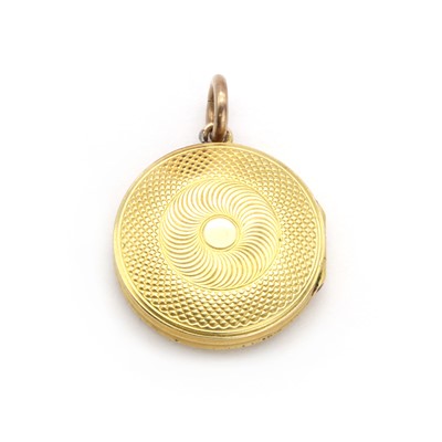 Lot 40 - A gold memorial locket