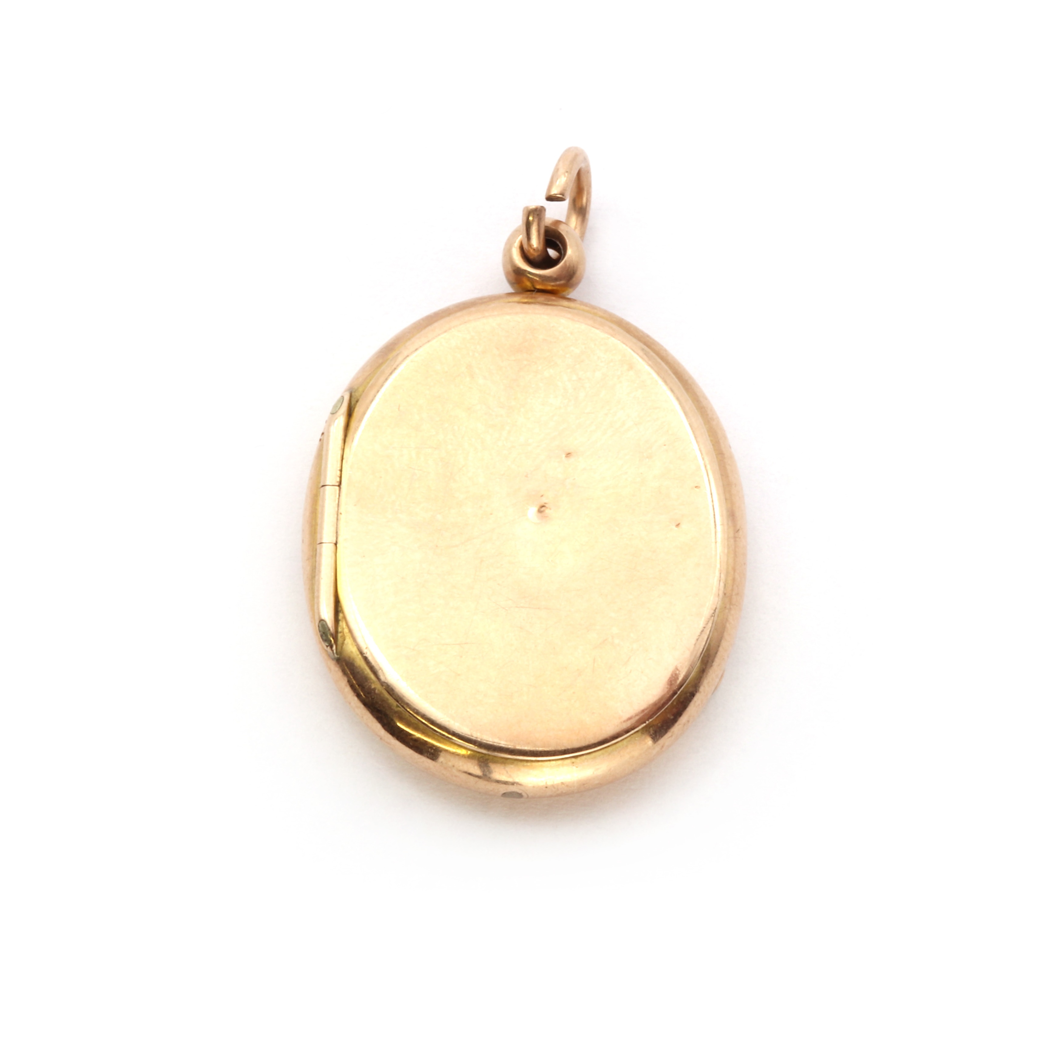 Lot 187 - A 9ct gold oval locket pendant,