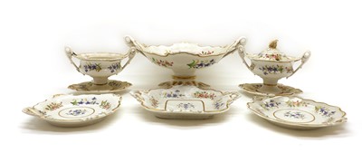 Lot 132 - An extensive Staffordshire dessert service for eight place settings