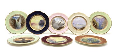 Lot 99 - A series of eight Minton porcelain cabinet plates