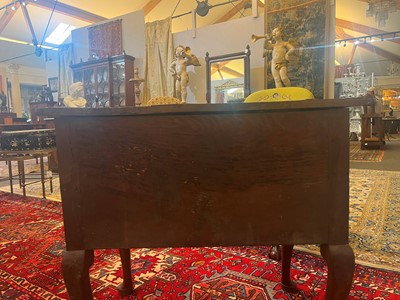 Lot 55 - A walnut lowboy