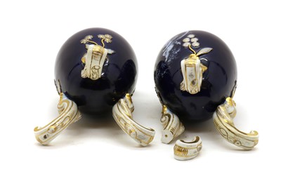 Lot 119 - A pair of Limoges enamel vases