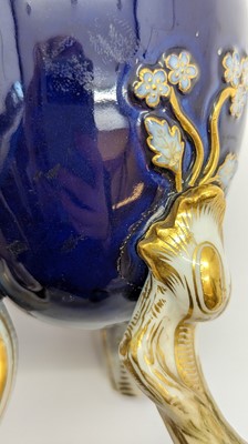 Lot 119 - A pair of Limoges enamel vases
