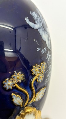 Lot 119 - A pair of Limoges enamel vases